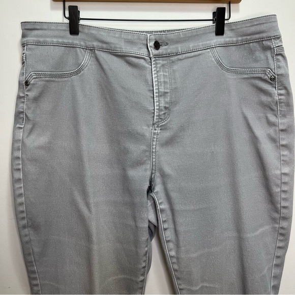 NYDJ Grey Skinny Jeans Size 16 - Picture 3 of 13